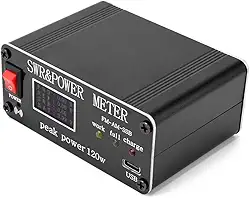 Medidor de onda permanente de energia digital swr 120w, 1.8-54mhz, medidor de ondas curtas, modos fm am ssb, suporte para medidor de energia, função de alarme swr alto