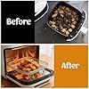 Air Fryer Rack Square,8.2 inch Stainless Steel Air Fryer Grill Basket with 25pcs Liners Stackable,6-8 QT Air Fryers Accessories for Cosori, Instant Vortex 6QT XL, Ninja Pro XL 6.5 QT #3
