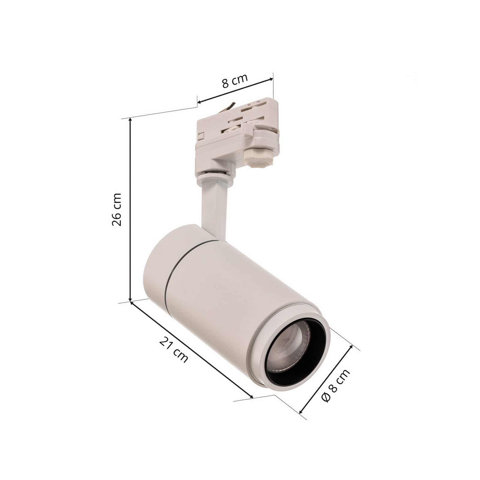 Arcchio LED Stromschienenstrahler Nanna in Weiß aus Aluminium (1 flammig,) Arbeitszimmerleuchte