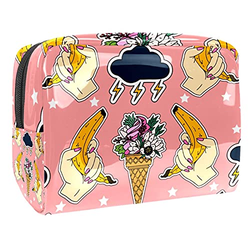 Trousse de maquillage zippée grand format pour éviter le désordre des cosmétiques dans le sac