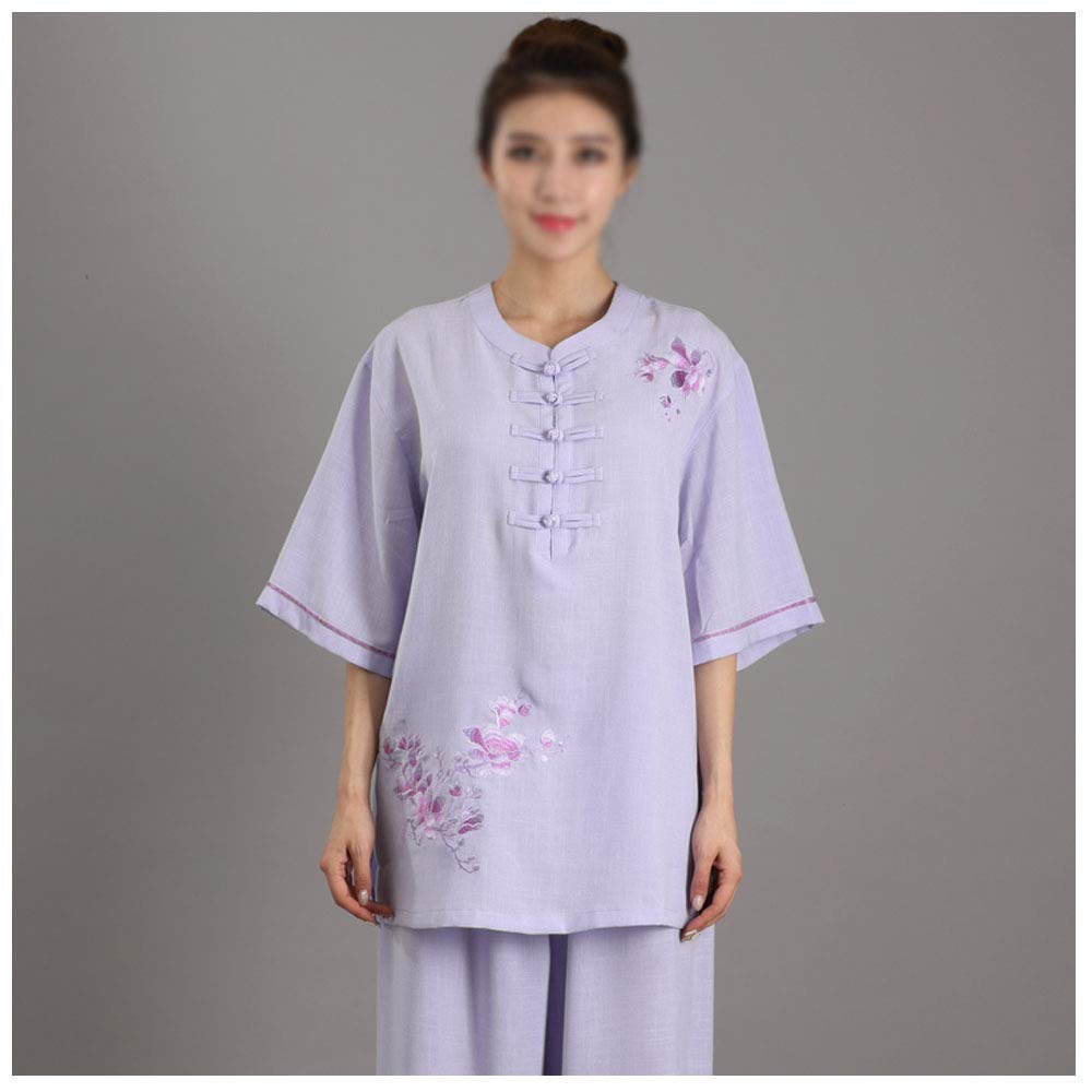 Uniformes de Tai Chi et ensembles Wing Chun violets pour homme et femme