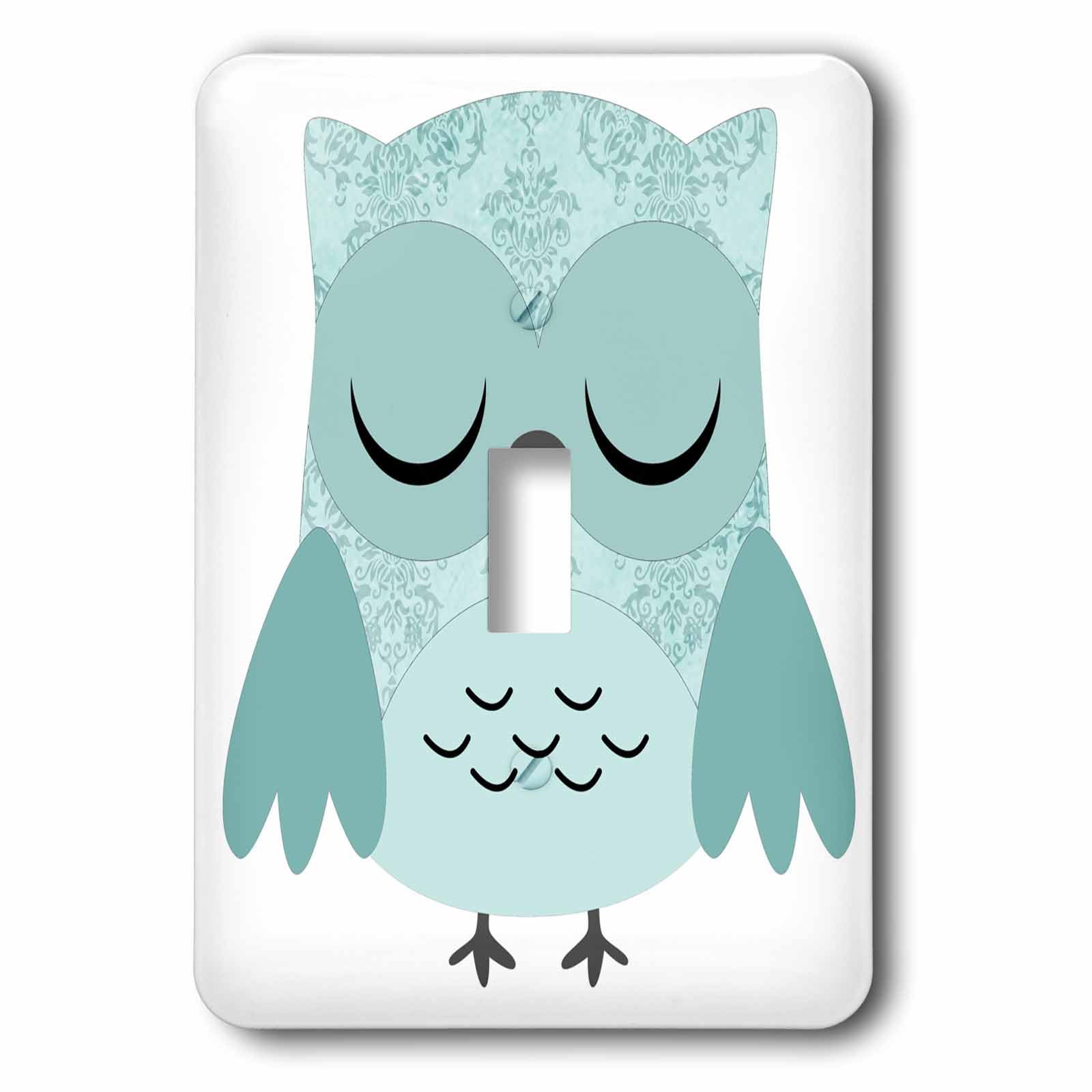 Interrupteur chouette bleu pour remplacer une plaque murale terne