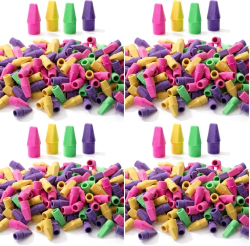 Image of Mr. Pen- Pencil Erasers Toppers, 2000 Pack, Vibrant Colors
