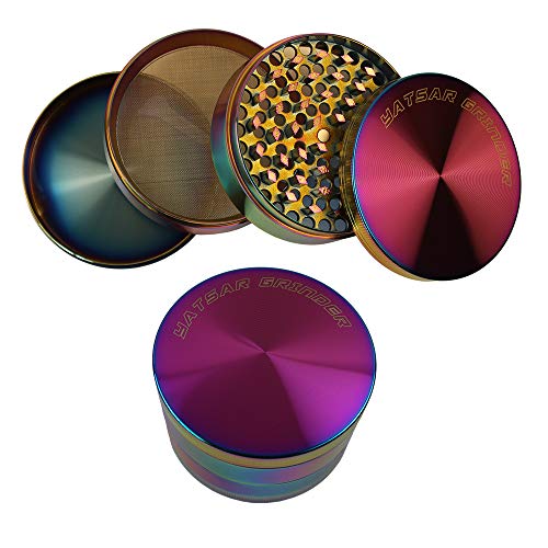 Herb Grinder, Grinder Herb, 3 Inch Grinder, Large Herb Grinder, Big Grinder, [Upgraded Version] Herb Grinders, Herb Grinder Large, YATSAR Herb Grinder- (Seven Colors, 3 Inch)