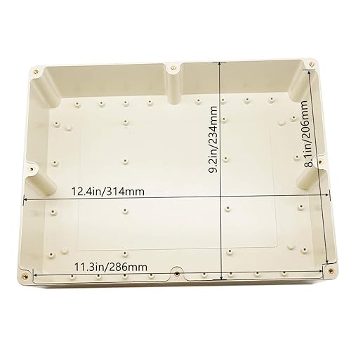 Miniatura 46 de Zulkit Caja de conexiones de plástico ABS a prueba de polvo, impermeable, IP65, cajas eléctricas universales para proyectos, gris 7.9 x 4.7 x 2.2