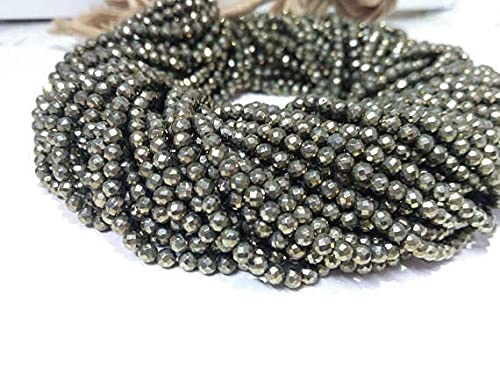 Perles pyrite facettées 4-5mm LKBEADS pour réparer ou sublimer vos bijoux sans imperfections