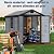 Pipleo 8x5.5 FT Outdoor Storage Resin Shed with Floor, All-Weather Plastic Garden Shed with Lockable Door & Windows, Waterproof Tool Shed for Backyard, Patio, Lawn, Tools Storage - Wood Grain