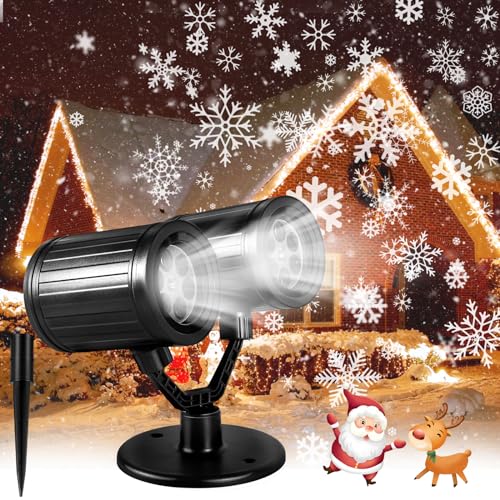 2023 New Christmas Projector Lights Outdoor, Double Head Christmas Snowflake Lights, Snowfall Projection Lights Waterproof for Christmas Decorations Outdoor Indoor Wedding Party Home Garden Decor 2023 New Christmas Projector Lights Outdoor, Double Head Christmas Snowflake Lights, Snowfall Projection Lights Waterproof for Christmas Decorations Outdoor Indoor Wedding Party Home Garden Decor