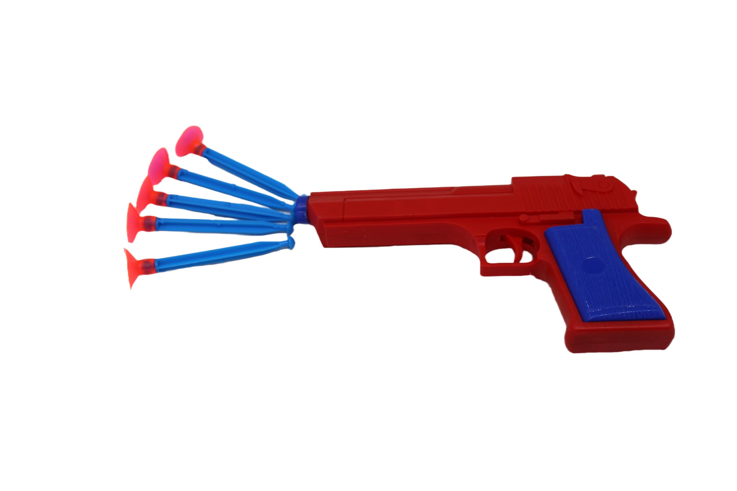 Neoinsta Medium Size Plastic Realistic Manual Gun Toy for Kids with 3 Free Soft Foam Bullets|Weapon Toy|Pistol Toy|Single Barrel|Shooting Gun Toy (red) - Image 4 thumbnail