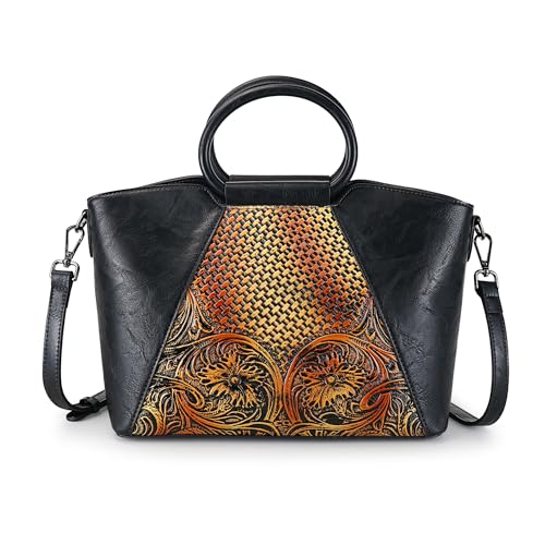 Women Satchel Handbags Crossbody Bag Top Handle Purse Medium Tote Bag Leather Shoulder Bag - Main Image