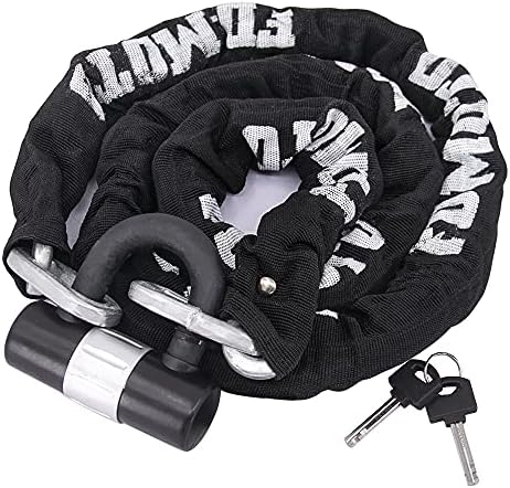 FD-MOTO 1.8M*10mm Steel Heavy Duty Anti-Theft Motorbike Chain Lock Padlock Motorcycle Bike Scooter Bicycle Lock