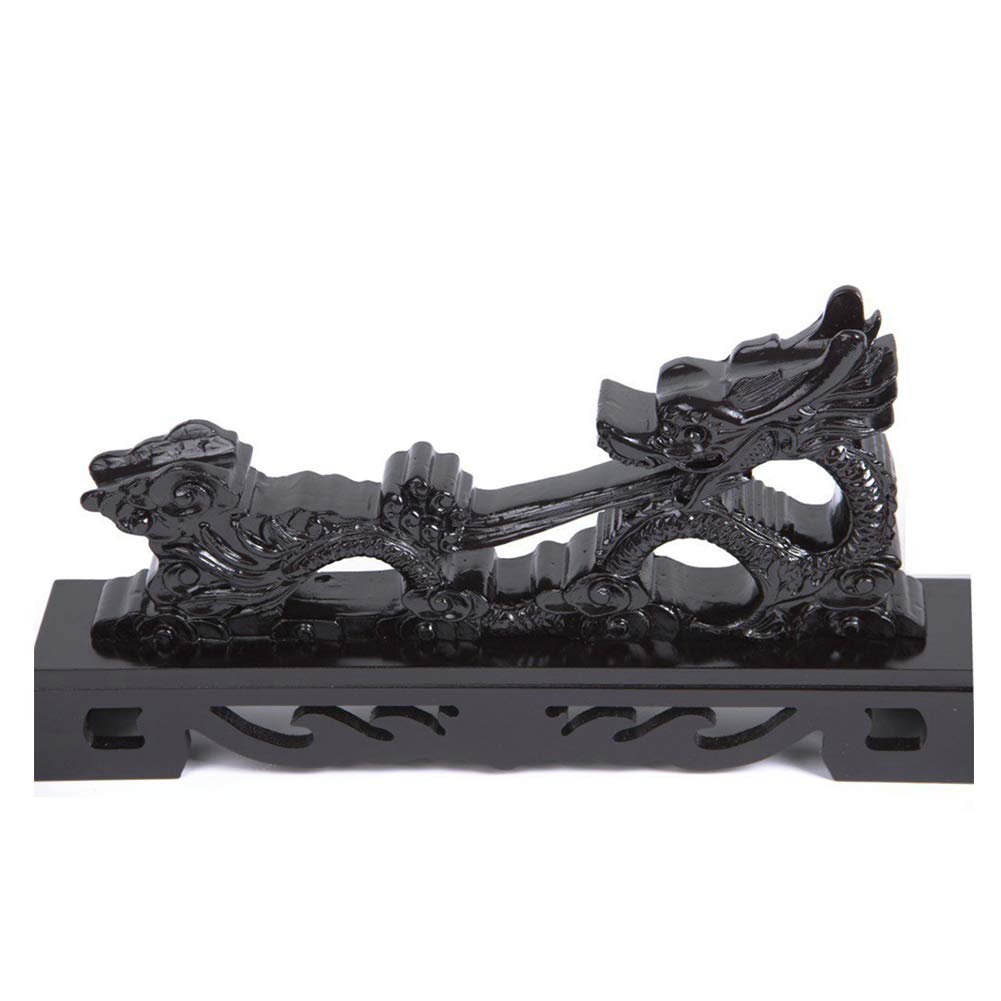 Baiwanlin Black Sword Holder Stand Horizontal Display Samurai Katana Wakizashi Resin Dragon Shape Large/Medium/Small Size,Large