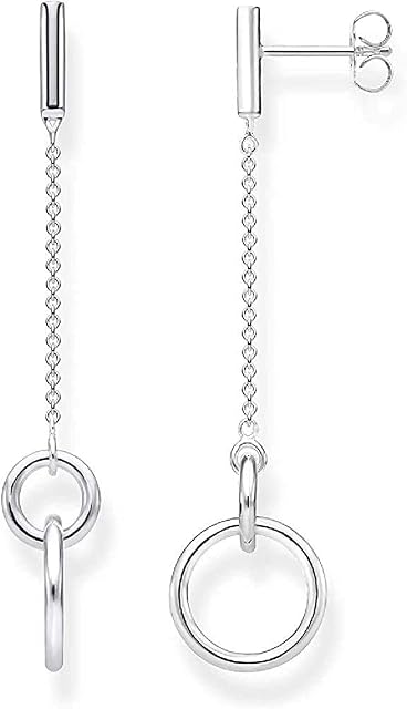 Thomas Sabo Women Stud Earrings Circles 925 Sterling Silver H2046-001-21