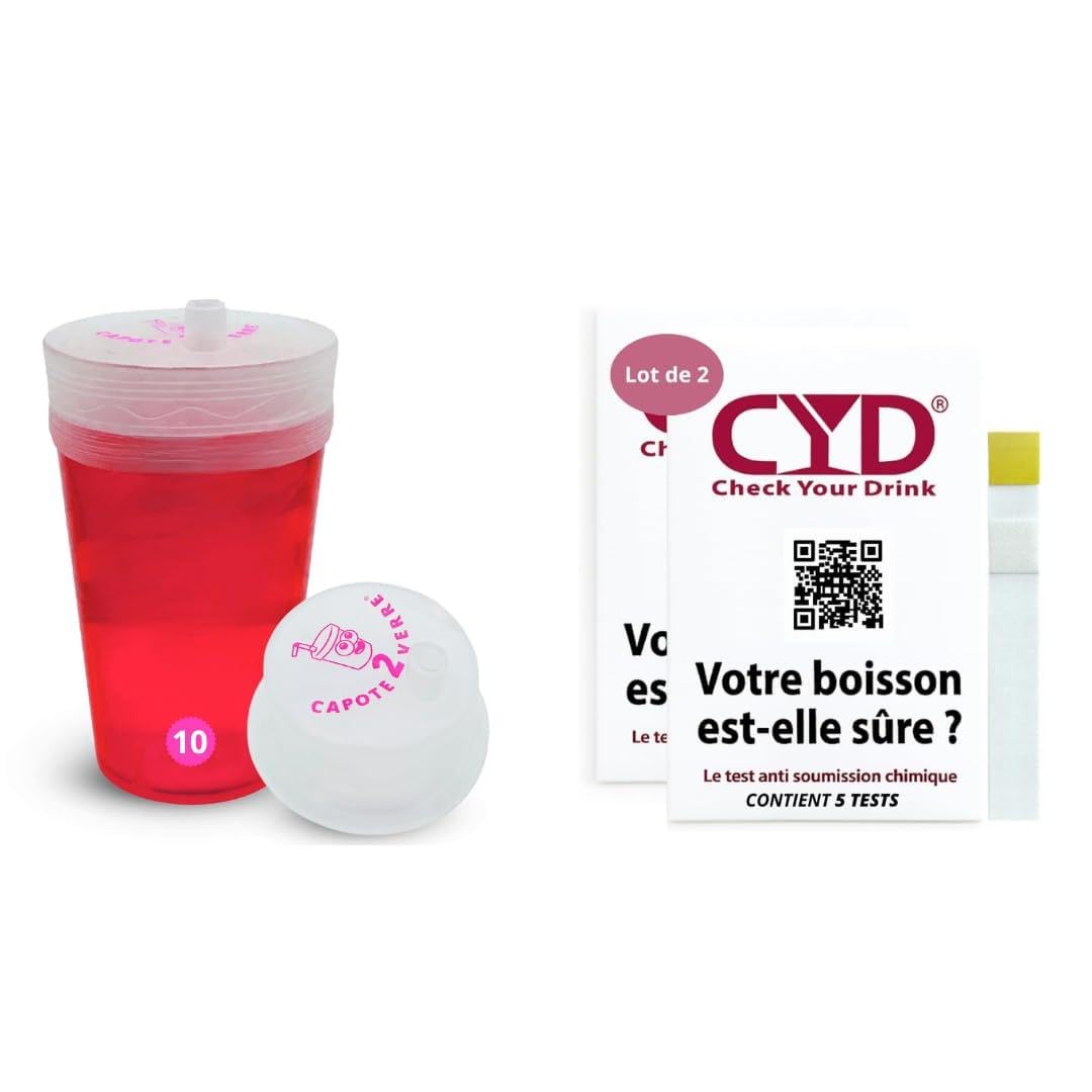 Test anti soumission chimique et cache verre réutilisable anti GHB