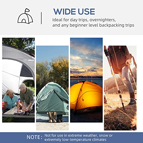 Outsunny Large Screen House Or Camping Canopy Breathable Tent, Hang Hook For Lantern At Night, 6-8 Person Dome Tent, 11.5' X 11.5', White #TOP6