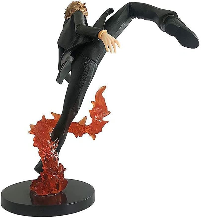 ONE PIECE サンジ 彫刻フィギュア ブラック Amazon.co.jp: ワンピース黒足香吉士炎脚蹴りサンジ彫像25センチ
