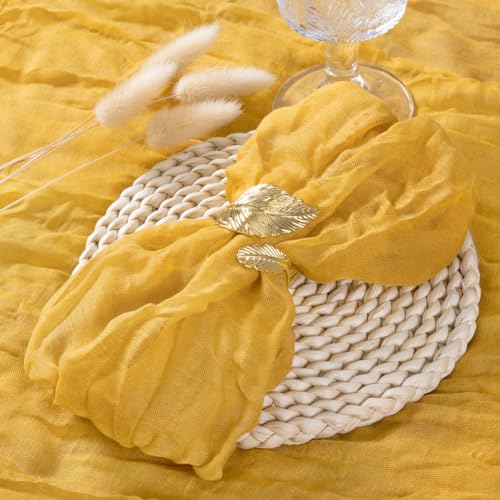 Servilletas de gasa decorativas y elegantes para mesas de boda de estilo bohemio 4