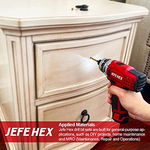 Jefe Hex 12 Pcs 5/64" (Pack Of 3, 4 Pack,Total 12) Hex Shank Drill Bit, Titanium Twist Drill Bit, 135 Degree Split Point For Anti-Walking, Hss Drill Bits Regular Drilling Tools #TOP4