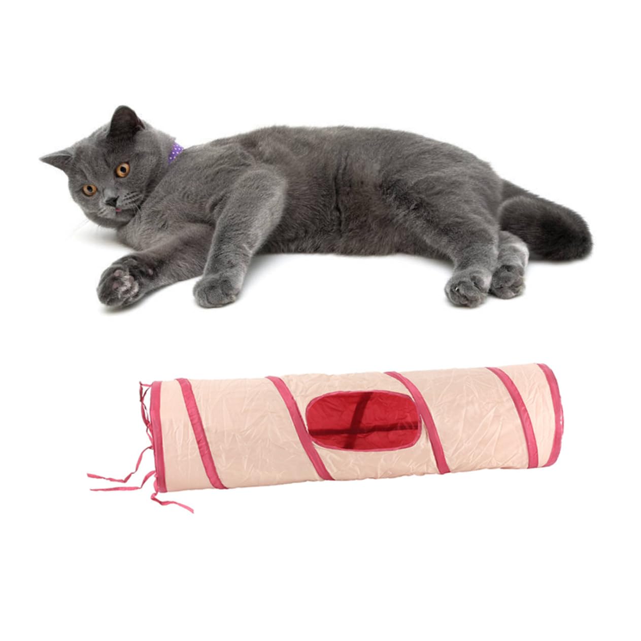 Didiseaon per Gatti Tunnel per Animali Domestici Pieghevole per Riporre Gli Oggetti Ideale per Gatti Conigli Furetti E Cuccioli.