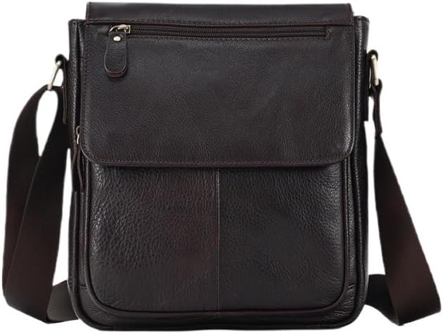 Classic Cowhide Single Shoulder Bag for Commuting Men's Crossbody