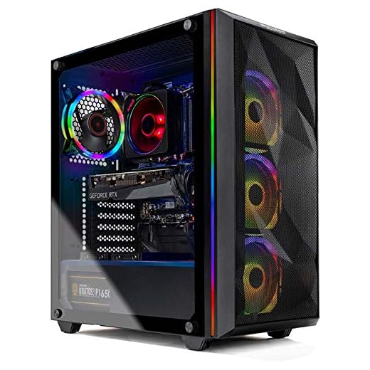 Skytech Chronos Gaming PC Desktop - AMD Ryzen 7 3700X 3.6GHz, RTX 3070 8GB, 16GB DDR4 3200, 1TB NVME, 650W Gold PSU, Windows 10 Home 64-bit, Black