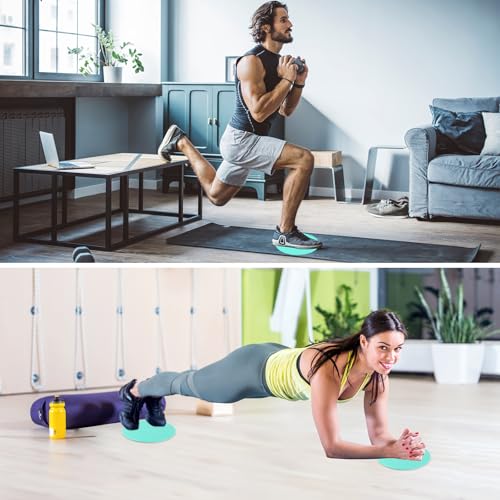 YiliYa 4er Set Core Trainers Sliders,Fitness Disc Slides für Core Training & Home Workouts Slider Fitness für Teppich Fliesen Laminat Holzboden