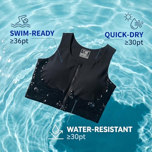 Image of Wonababi Swimming Chest Binder, Swimsuit Top Binder Trans for FTM, Queer | Ultimate Swim Binder, Butter-Soft Comfort, Breathable & Quick-Dry for water activities, beach days