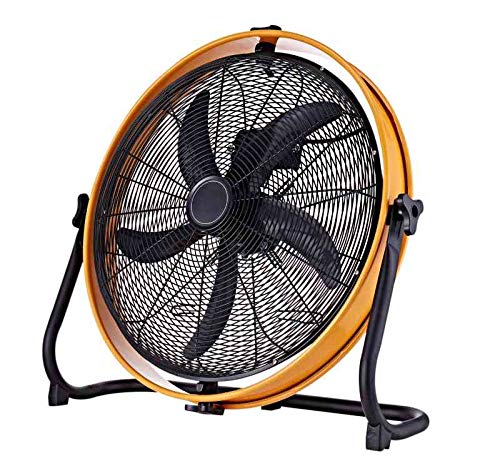 Cfg Ventilatore Terra Parete Tamburato, Yellow Circle Diametro 60, 120W, Orientabile, 3 Velocità, EV097