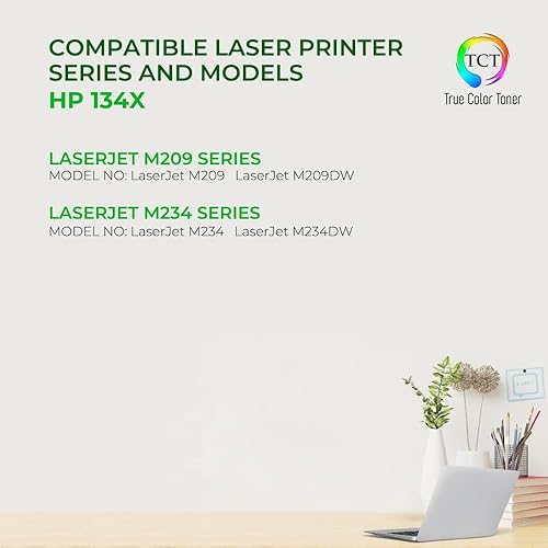 Miniatura 2 de TCT Cartucho de tóner 134X Reemplazo compatible para impresoras HP 134X W1340X negro de alto rendimiento funciona con impresoras HP LaserJet M209