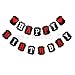 Mony's Decor Happy Birthday Heart Banner in RED Black and White