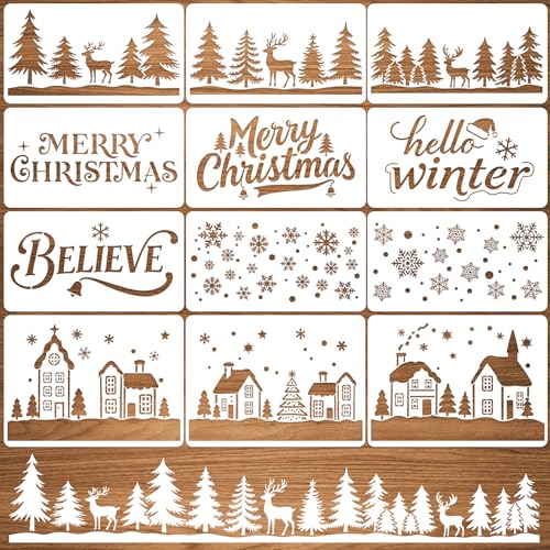 CODOHI Large Christmas Window Stencils