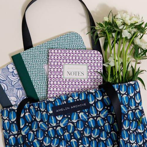 Vintage Inspired Double-Sided Canvas Tote Bag for Women, Canvas Book Tote with Pocket and Nylon Handles4