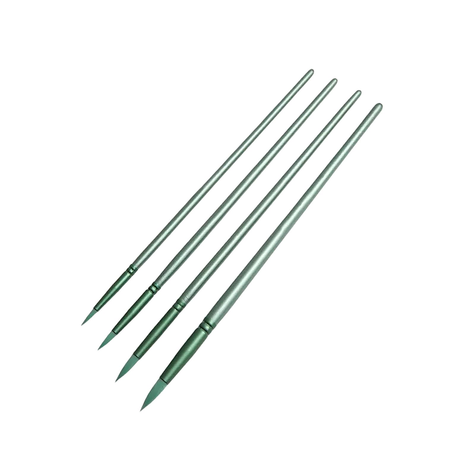 Aqvjd Green Of Artist Paintbrush For Canvas Fabric Wood Project With Nylon Bristles Nonslip Handle Paint Brushes Assorted Size Nylon Paint Brushes Art
