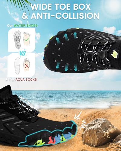 Water Shoes for Women Men Quick-Dry Barefoot Shoes Breathable Aqua Socks for Swim Beach River Pool Lake Hiking Surfing Kayaking4