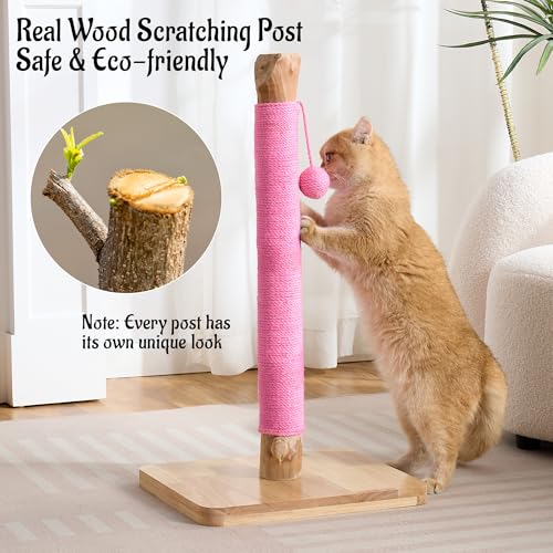 Poste de gato natural rosa que protege los muebles del hogar 6