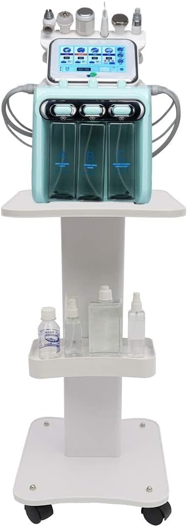 KIYO Hydrafacial Machine Salon Roller Trolley Cart | Beauty Instrument Stand with Tray with Wheel, (Load 60KG), Trolley for Beauty or Medical Equipment