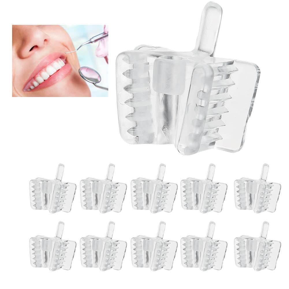 Mouth Opener, 10pcs Reusable Silicone Mouth Retractor Oral Silicone Mouth Prop Bite Blocks Latex Free Cheek Retractor Autoclavable (L)
