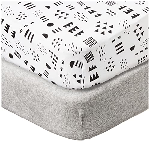 Image of HonestBaby 2-Piece Organic Cotton Printed & Terry Changing Pad Cover Set, Pattern Play, One Size