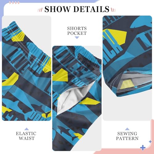 Abstract Sharks Urban Dark Boys Pants for Kids Jogger Pants with Pockets S-XL4