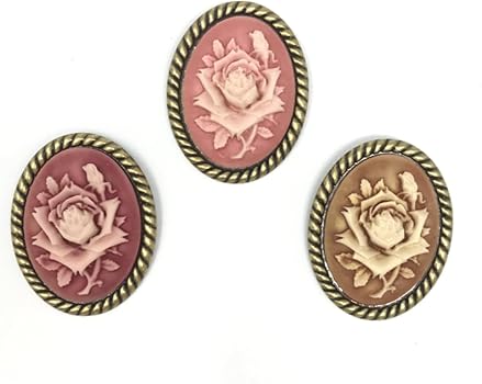 ヴィンテージブローチ 水牛 薔薇 カメオ 立体彫刻 大振り ローズモチーフ E9 ヴィンテージブローチ 水牛 薔薇 カメオ 立体彫刻 大振り ローズ