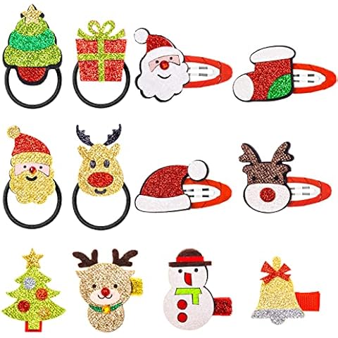 MELLIEX 12 Stück Weihnachten Haarschmuck Cover