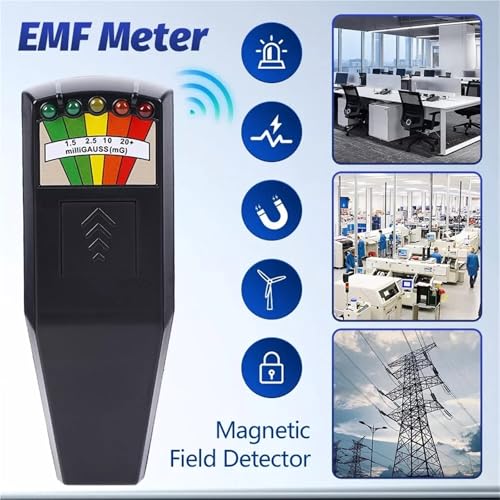 Medidor EMF portátil 5-LED para detección de campos magnéticos miniatura 2