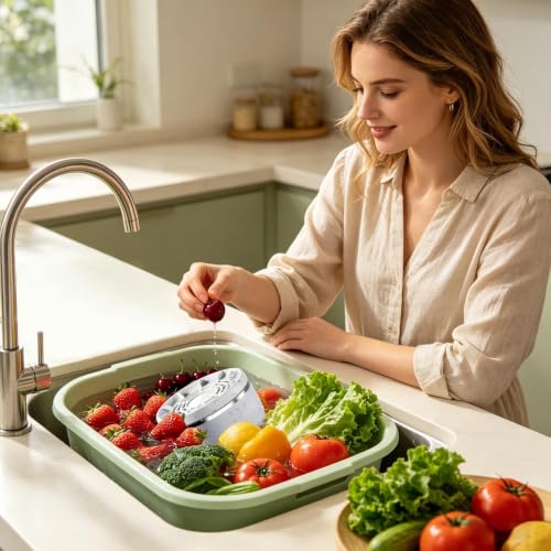 Máquina limpiadora de frutas eléctrica con sistema portátil de 4 niveles 3