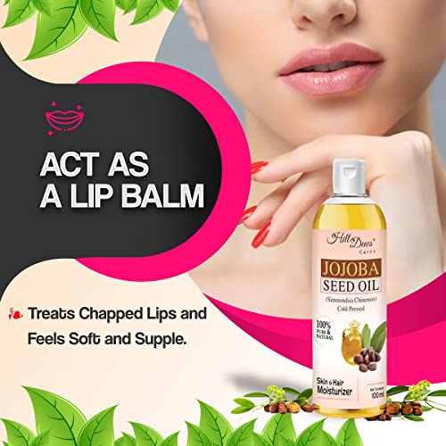 Image of Jojoba Oil 100 ml - Cold Pressed Oil For Skin, Hair and Face Care 100 ml
