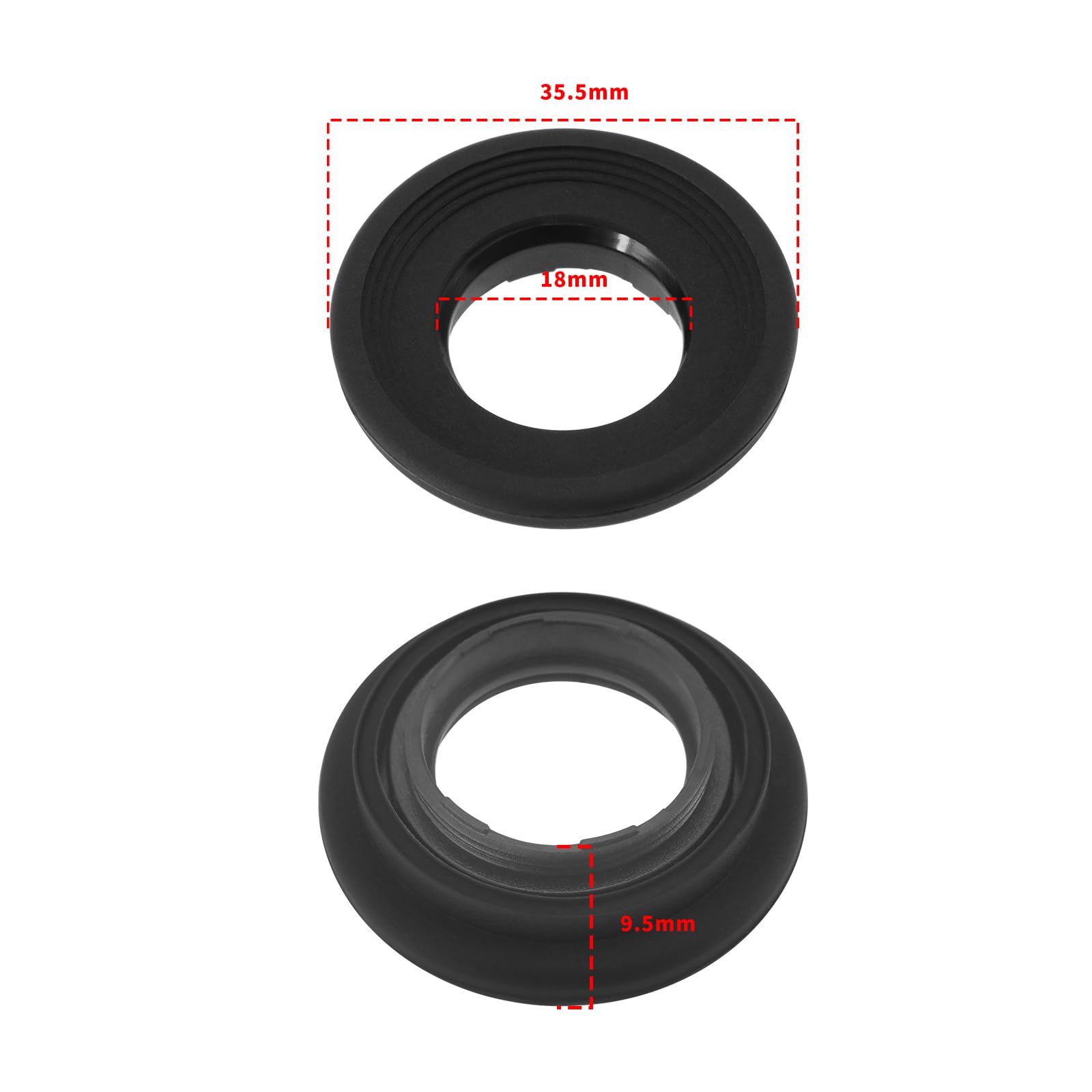 The Lord of the Tools 2PCS Rubber Camera Viewfinder Eyecup Camera EyePiece Dust Protection Eyecup Compatible with Nikon DK-17 D6 D5 D4 D3 D700 D800 DF D2H D2X D2Xs D2Hs - Image 4
