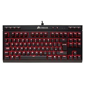 Corsair Gaming CH-9115020-UK K63 Cherry MX Red Backlit 10 Key-Less UK Mechanical Gaming Keyboard – Black