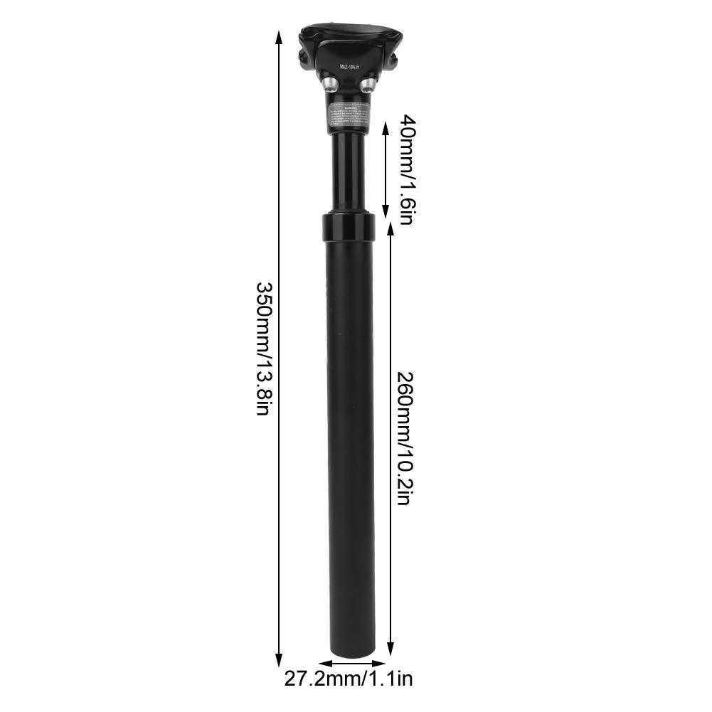 Tige De Selle Suspension SOONHUA Vélo Montagne - Alliage Aluminium 27.2x350mm