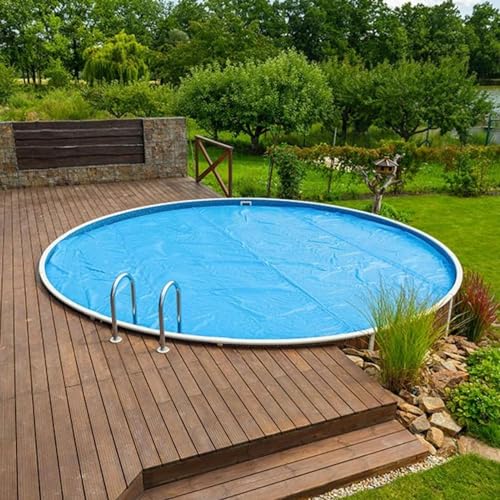 poolomio Solarplane Pool Oval 488 x 305 cm | Solar Abdeckplane 180 µm Wärmeplane Noppenfolie zuschneidbar |...