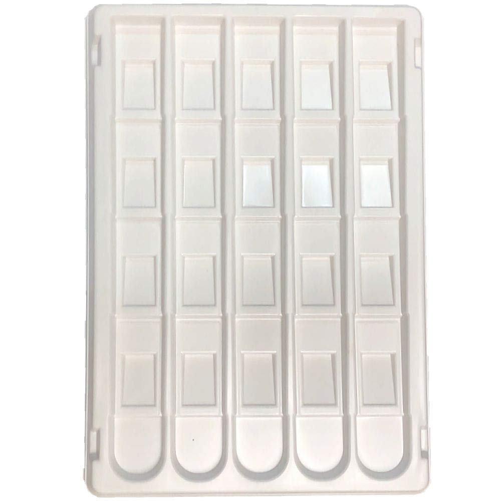 Slide Staining Tray for 20 Slides, Polystyrene, White, Karter Scientific (Single)