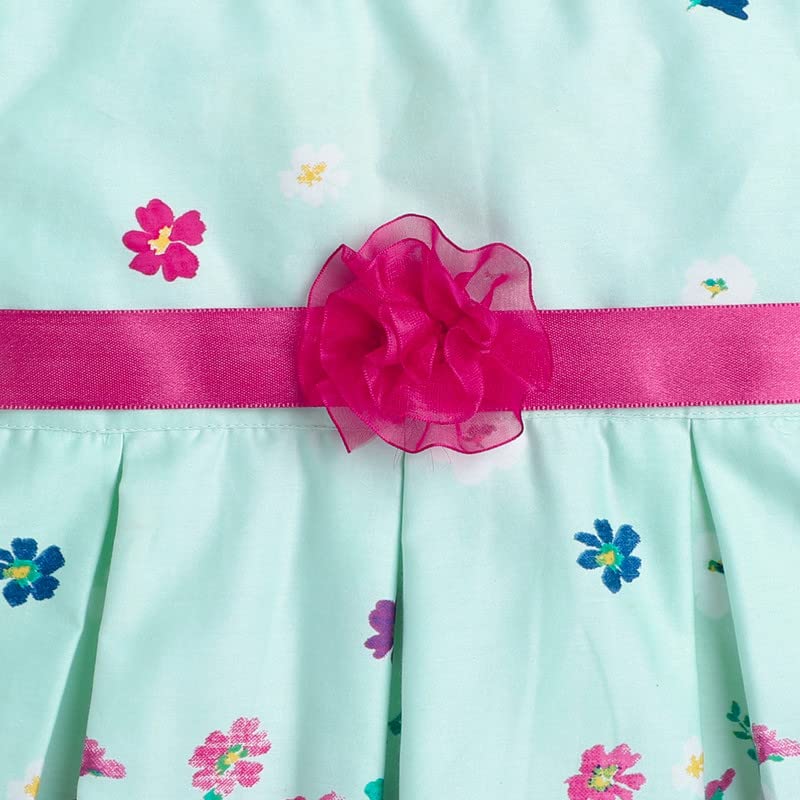 Image of Mama & Bebe Baby Girls Dress Floral Prints Casual Dress with Soft Fabric